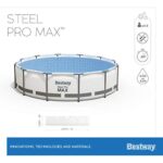 Bestway Aufstellpool 457x122cm Filterpumpe Komplettset Pool für Garten Outdoor Schwimmbecken Sommer Badespaß Familie Kinder Premium Qualität – Bild 3