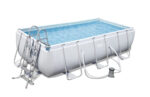 Bestway Aufstellpool 404x201x100cm Filterpumpe Komplettset Pool für Garten Outdoor Schwimmbecken Sommer Badespaß Familie Kinder Gartenpool