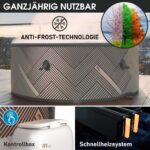 MSpa Mono Aufblasbarer Whirlpool 4-8 Personen | Ø125-224cm | bis 144 Massagedüsen | Heizung Timer Abdeckung | In-Outdoor Spa – Bild 6