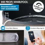 MSpa Mono 8 Aufblasbarer Whirlpool 4-8 Personen | Ø125-224cm | bis 144 Massagedüsen | Heizung Timer Abdeckung | In-Outdoor Spa – Bild 2