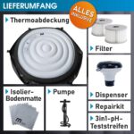 MSpa Mono Aufblasbarer Whirlpool 4-8 Personen | Ø125-224cm | bis 144 Massagedüsen | Heizung Timer Abdeckung | In-Outdoor Spa – Bild 7