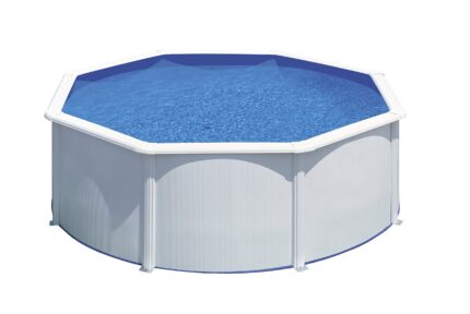 Gre Fidji Aufstellpool Stahl rund 300x120cm | Abnehmbar | Weißes Design | Gartenpool KIT300ECO