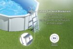 Gre Fidji Aufstellpool Stahl rund 350x120cm | Abnehmbar | Weißes Design | Gartenpool KIT350ECO – Bild 7